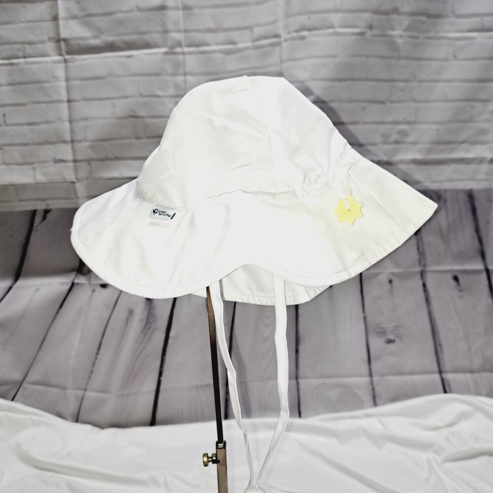 Green Sprouts 9-18 M 100% Recycled Polyester White Sun Hat